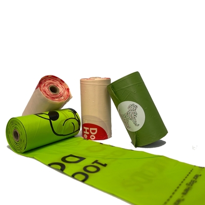 100% biologisch afbreekbare plastic hond poep afvalzak aangepast maat met logo aangepast logo