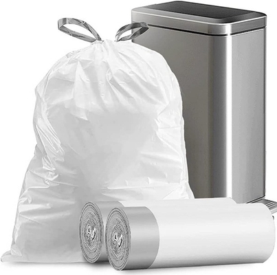 8 Gallon Beige trekstreng Keuken vuilniszakken Plastic wit helder oppervlak Handhaving