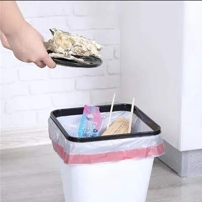Middelgrote Keuken Draadband vuilniszakken 8 Gallon Wit helder plastic vuilniszak PE materiaal