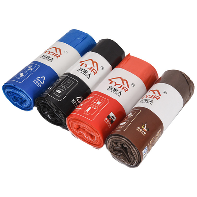 Hand-Held Pull Rope Custom Plastic Bag Verpakking voor huishoudelijk trektouw vuilniszak