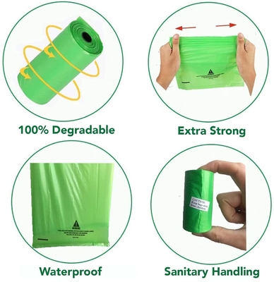 Voedselverpakking Custom Logo Eco Friendly Geprinte Biodegradeerbare Huisdier Poop Bag voor Honden