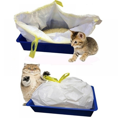 Op maat gemaakte bestelling geaccepteerd Jumbo Kitty Litter Box Liners met trekstreng sluiting in beige