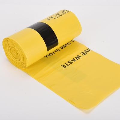 1 ton gepersonaliseerd logo medische verpakkingen zak rechtstreeks gele beveiliging HDPE geaccepteerde zakken CN SHN