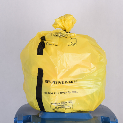 Gepersonaliseerd logo HDPE Biohazard Gele medische afvalzak voor klinisch afval OK Compost gecertificeerd