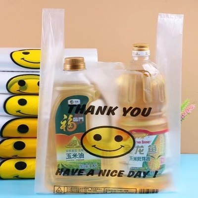 Plastic Bag T-shirt winkeltas gemaakt door met 5-100 mic Dikte HDPE/LDPE/LLDPE