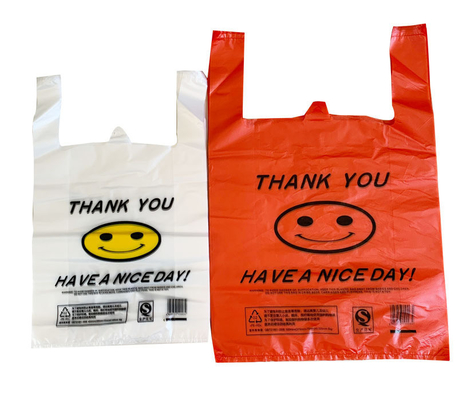 Plastic Bag T-shirt winkeltas gemaakt door met 5-100 mic Dikte HDPE/LDPE/LLDPE