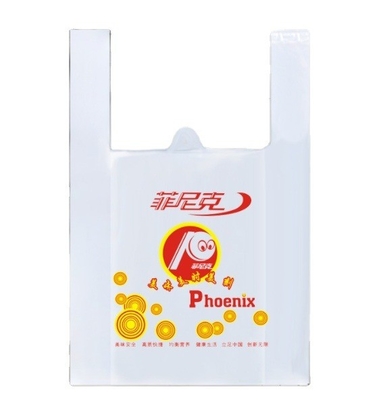 Vest Handle Plastic T-Shirt Bag met Customized Logo Printing