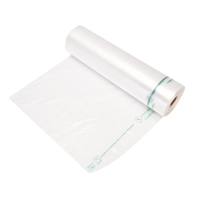 Doorzichtige voedselverpakkingszak op rol met biologisch afbreekbaar HDPE-materiaal en dikte 5-100 mic