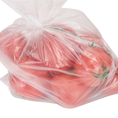 Transparante HDPE-voedselverpakking Vlak zakje op een rol Voor fruit Groentenbroodmonster
