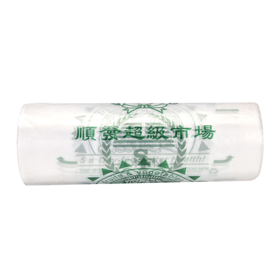 Gepersonaliseerd logo Optie Duidelijk plastic hogedruk PE Flat Packaging Produce Bag on Roll