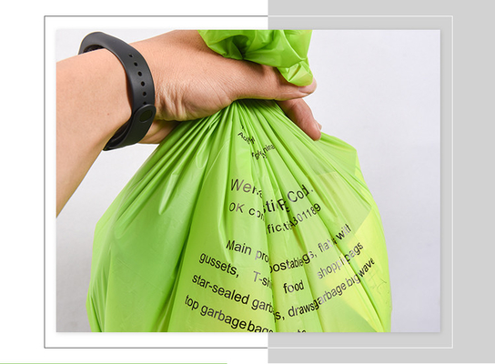 Recycled Materials 100% biologisch afbreekbare plastic vuilniszak met aanpasbaar ontwerp