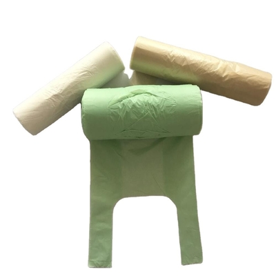 Hergebruikte materialen Maïsstysel T-shirt Plastic winkeltas van met Custom Order