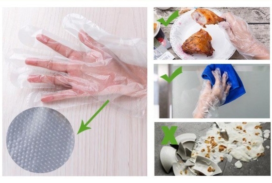 Eengebruikte handschoenen voor levensmiddelen met een aangepaste dikte en exclusieve aanpassing