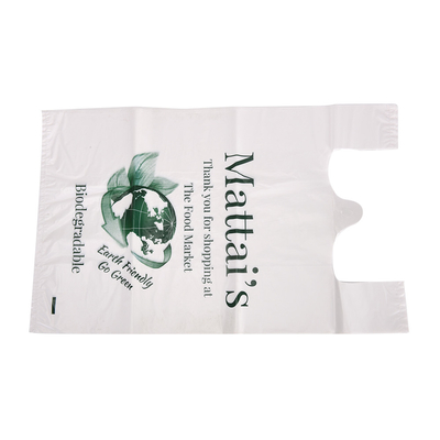 T-shirt plastic winkeltas met logo voor afvalverwijdering en flexodruk