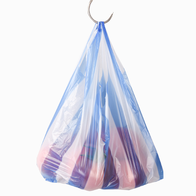 Supermarkt HDPE draadband zwart plastic beveiliging vierkant bodemzak met concurrerende