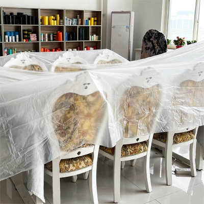 Op maat gemaakte bestelling Geaccepteerd Zwaar werk Transparent Plastic Drop Sheet 5-15 mic Dikte