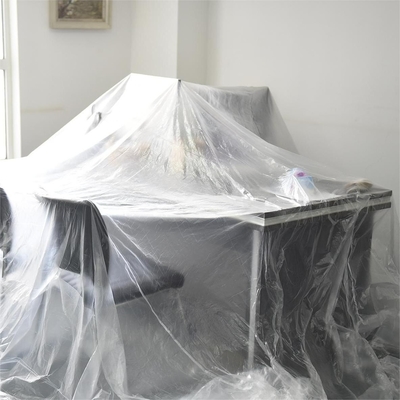 Op maat gemaakte bestelling Geaccepteerd Zwaar werk Transparent Plastic Drop Sheet 5-15 mic Dikte
