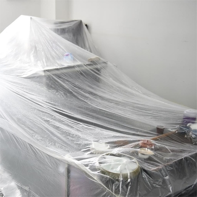 Op maat gemaakte bestelling Geaccepteerd Zwaar werk Transparent Plastic Drop Sheet 5-15 mic Dikte