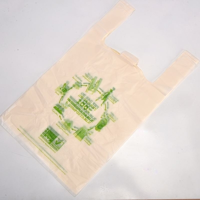 Eco-vriendelijke composteerbare zakken 100% biologisch afbreekbaar maïszetmeel T-shirtzakken voor bijbehoren