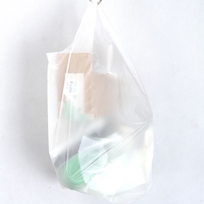 Flexo Printing Logo T-shirt Handle Bag Verpakking op maat voor producten