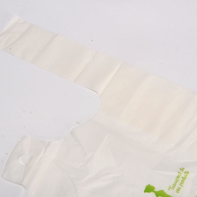Vierkante bodemzak voor aangepaste logo kleurverpakking plastic T-shirt biologisch afbreekbare zakken