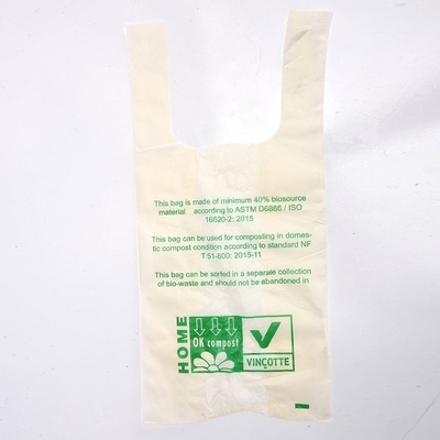 Huishoudelijke producten Verpakking Biologisch afbreekbaar maïsstarch winkeltas met aangepaste maat