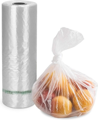 Productie van rolzakken HDPE met een hoge dichtheid voor het drukken van het logo van klanten in supermarkten of op verzoek