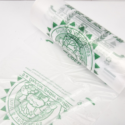 5-40 mic Dikte Persoonlijke kunststof Print Verpakking Supermarkt Flat Produce Bag op rol
