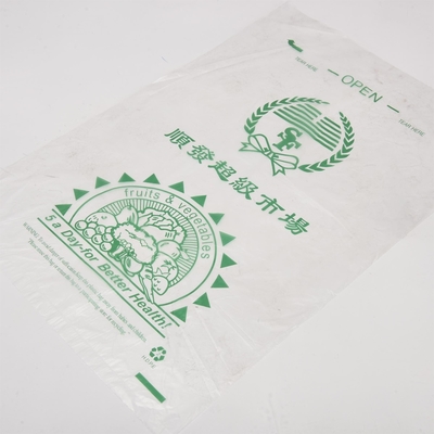 5-40 mic Dikte Persoonlijke kunststof Print Verpakking Supermarkt Flat Produce Bag op rol