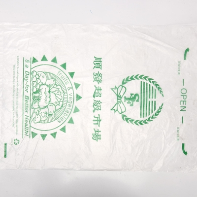5-40 mic Dikte Persoonlijke kunststof Print Verpakking Supermarkt Flat Produce Bag op rol
