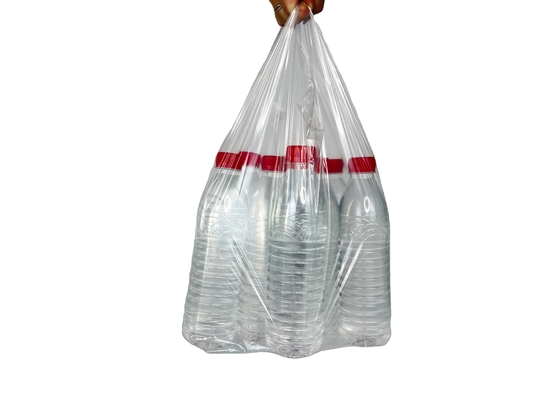 Logo Print PET PETAL PE Custom Plastic Bag met Flexiloop Handle en Custom Print