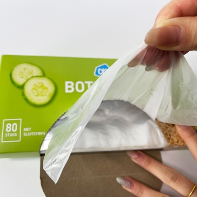 Biologisch afbreekbare PE-plastic voedselverpakkingszak op rol voor heldere en verse bescherming