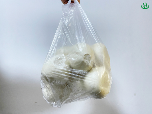 Doorzichtige HDPE-zakken voor vegetarische verscheuringsbestendige HDPE/LDPE/LLDPE supermarkt plastic zakken rol