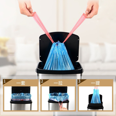 Persoonlijke automatische sluiting draagbare plastic zak voor keuken vuilnis classificatie