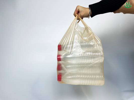 Geademde geperforeerde zak voor groenten en fruit witte transparante verdikte plastic zak