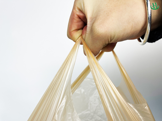 Geademde geperforeerde zak voor groenten en fruit witte transparante verdikte plastic zak