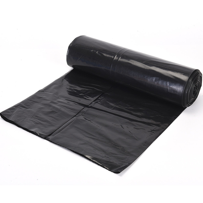 38X50 Zwarte vuilnismil Individuele gevouwen Hdpe plastic vuilniszak voor B2B-aankoop