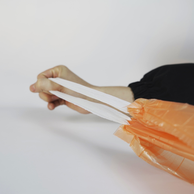 Kleurrijke HDPE wegwerp vuilniszak met trektouw sluiting handig en praktisch