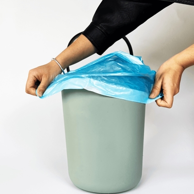 Vierkant bodemzak trekband vuilniszakken voor de keuken vuilnis PE biologisch afbreekbare plastic zak