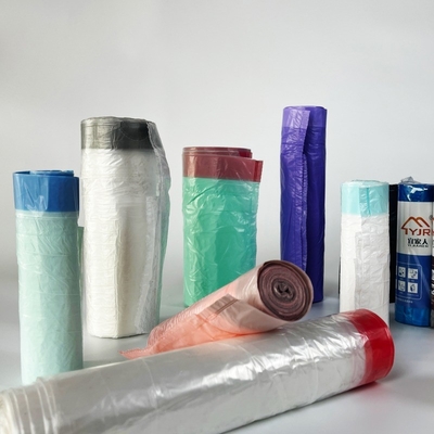 Individuele gevouwen HDPE plastic vuilniszak kannen in rollen op maat