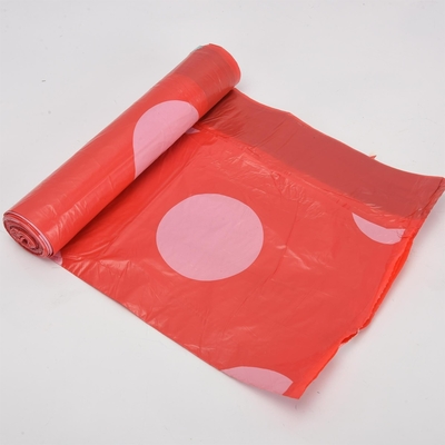 5-50 micrometer Dikte Groen Persoonlijk Logo Print Oranje Plastic Geurige vuilniszak