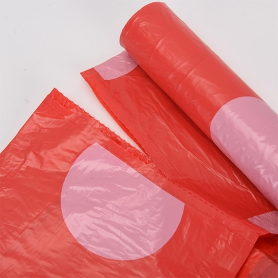5-50 micrometer Dikte Groen Persoonlijk Logo Print Oranje Plastic Geurige vuilniszak