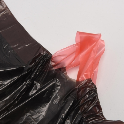Op maat gemaakte bestelling Geaccepteerd Huishoudelijk Blauw Plastic Roll vuilniszak met trektouw Trektouw