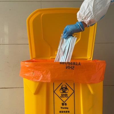 Offset gedrukt HDPE/LDPE/LLDPE medisch afval vuilnisbak liner zak met aangepast ontwerp