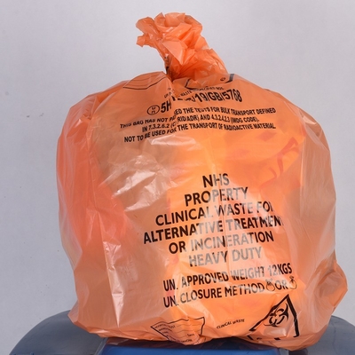 Offset gedrukt HDPE/LDPE/LLDPE medisch afval vuilnisbak liner zak met aangepast ontwerp