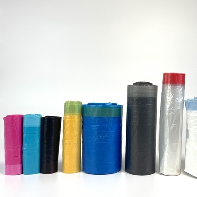 Aanvaarding van bestellingen op maat Geurige trekstreng vuilniszak rol van HDPE/LDPE/LLDPE