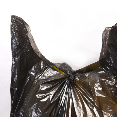 Beige PE Plastic HDPE/LDPE Flap Tie vuilniszak voor direct op maat gemaakt merk