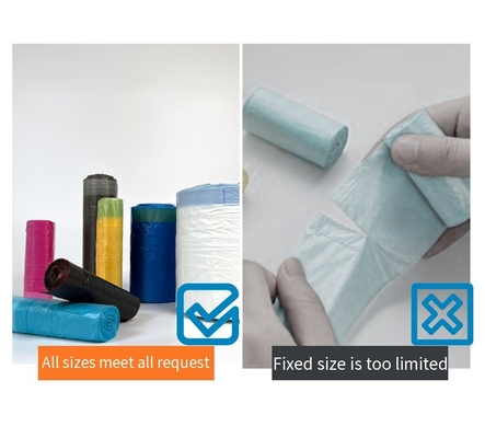 Gepersonaliseerde logo Plastic vuilniszakken op rol voor gemakkelijke afvalverzameling