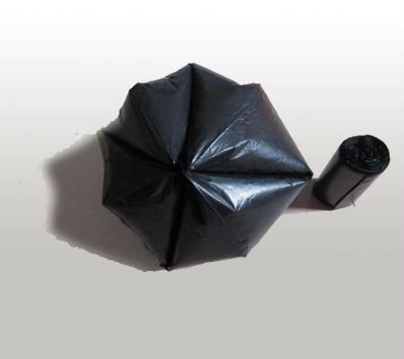 5-100 mic Dikte Certificaat ok compost Recycled Black Bags in rollen voor afval