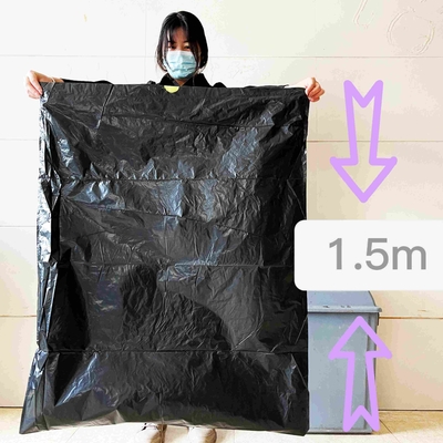 Geprinte oppervlakte behandeling LDPE Black Star Seal Grote vuilniszakken voor uw bedrijf